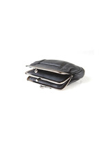 DOUBLE FRAME CHANGE PURSE - BLACK - 6212-7