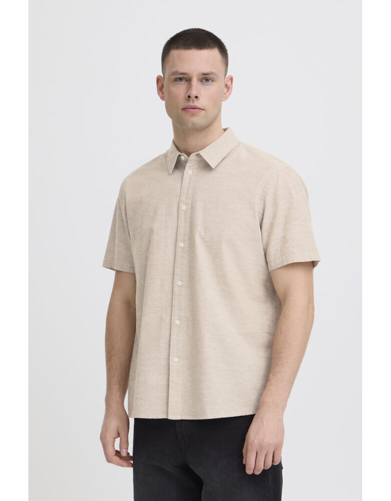 BLEND ABAN BUTTON UP SHIRT - SOLID - COTTON/LINEN