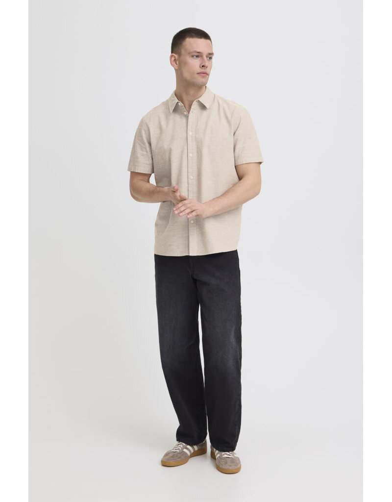 BLEND ABAN BUTTON UP SHIRT - SOLID - COTTON/LINEN