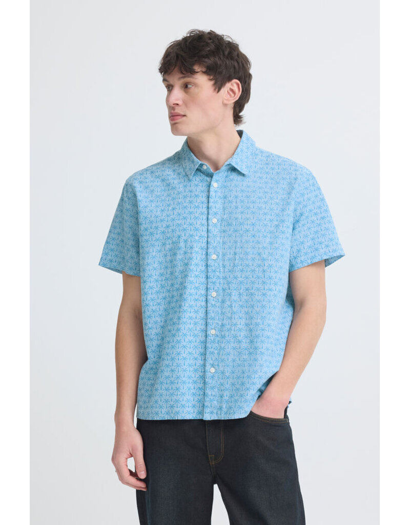 BLEND ABAN BUTTON UP SHIRT - PATTERN - COTTON/LINEN