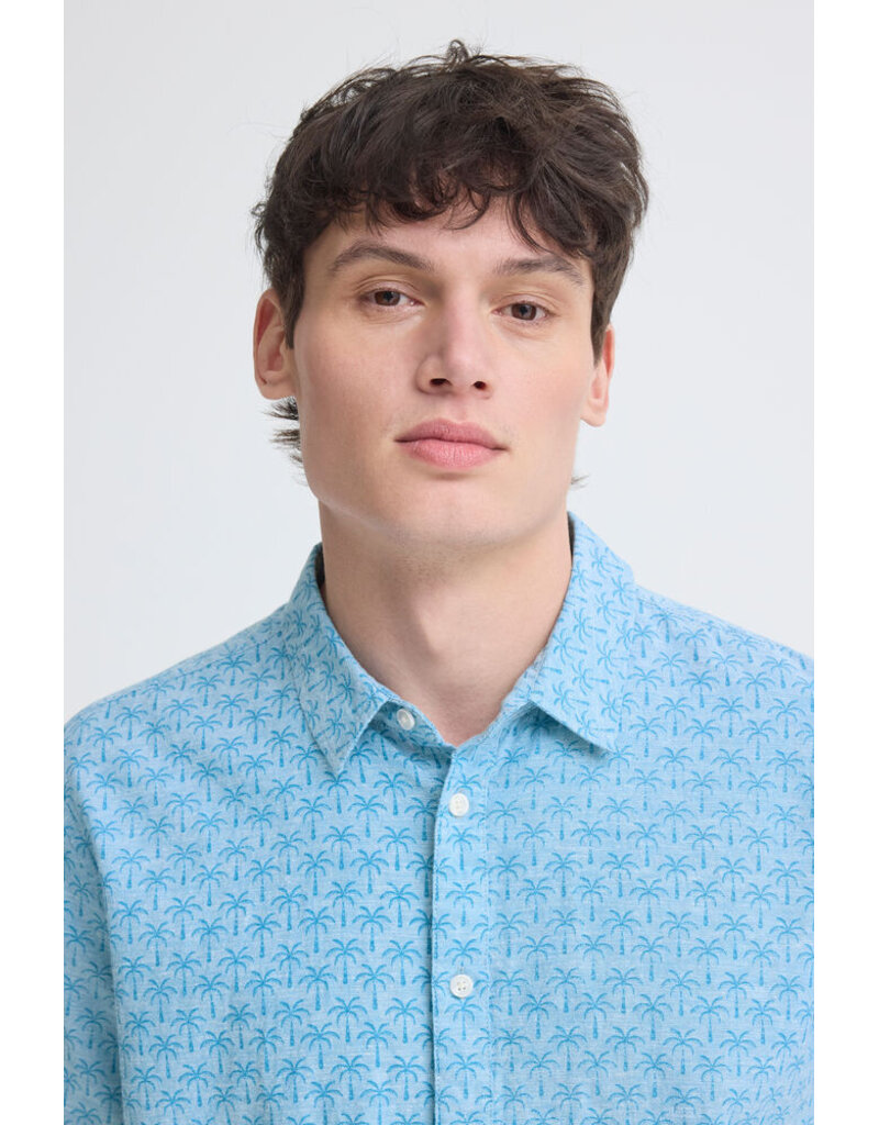BLEND ABAN BUTTON UP SHIRT - PATTERN - COTTON/LINEN