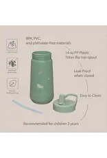 NOUKA FLIP-TOP STRAW DRINKING BOTTLE - 14OZ