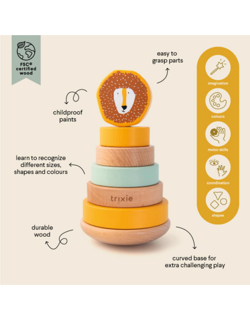 TRIXIE WOODEN STACKING TOY