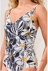 TRIBAL FLATTEN IT WRAP FRONT SWIMSUIT