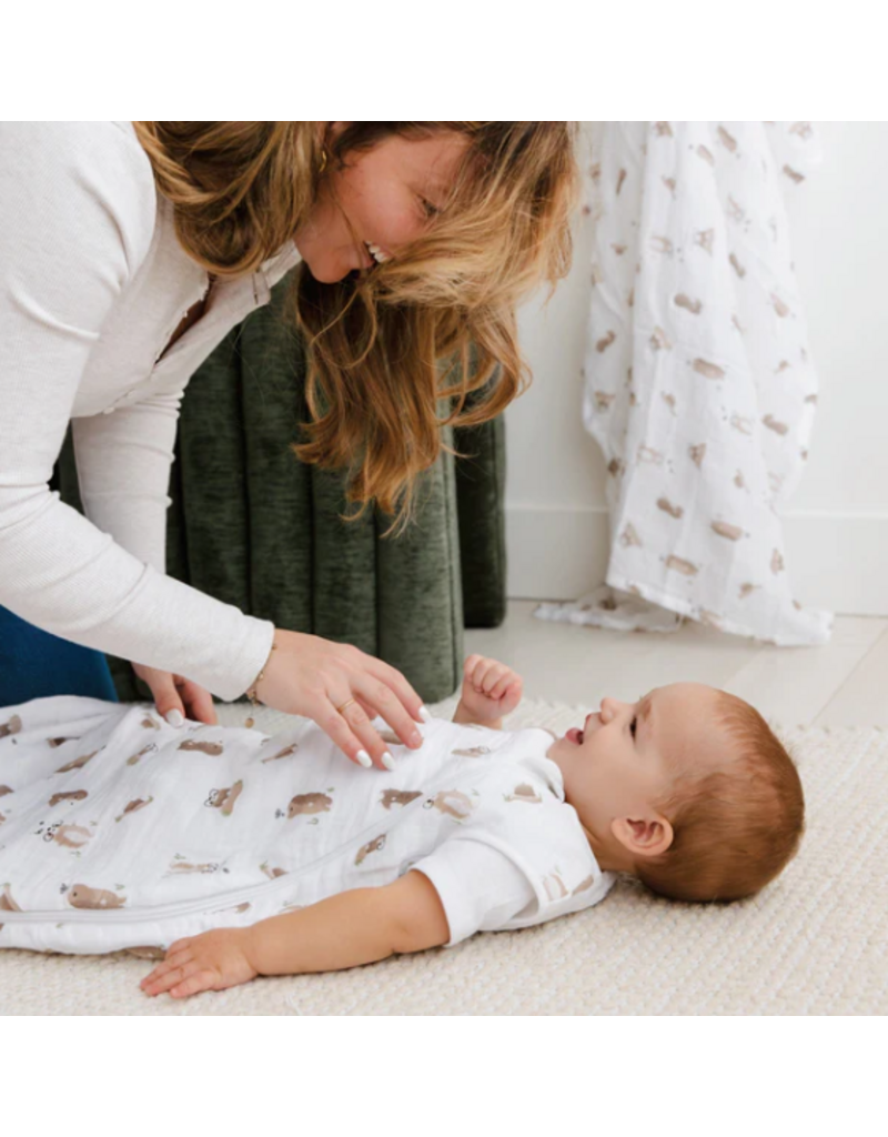PERLIM PINPIN COTTON MUSLIN SLEEP BAG - 0.75 TOG
