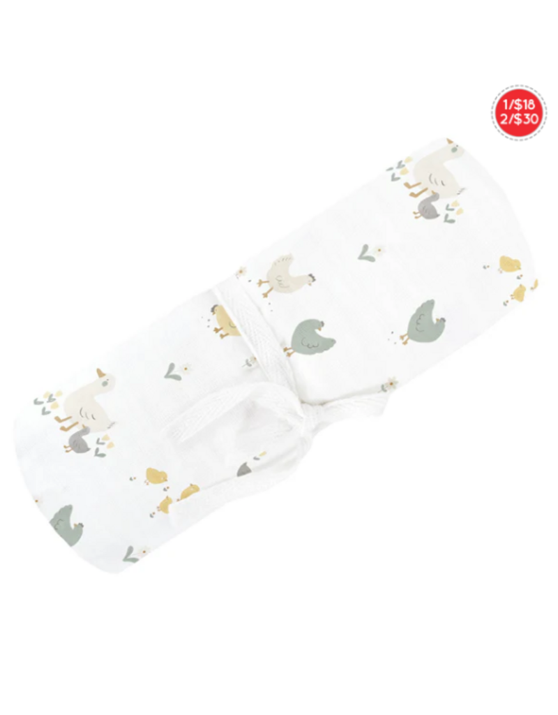 PERLIM PINPIN COTTON 48 X 48 MUSLIN BLANKET