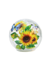 SUNFLOWER & BUTTERFLY GLASS BALL