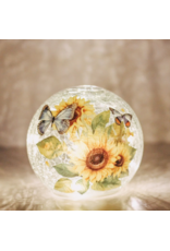 SUNFLOWER & BUTTERFLY GLASS BALL