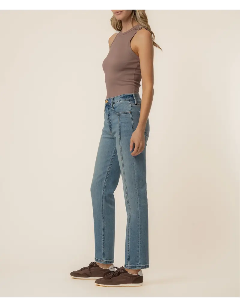 KUT BLAIRE HIGH RISE STRAIGHT LEG - TEMPER WASH