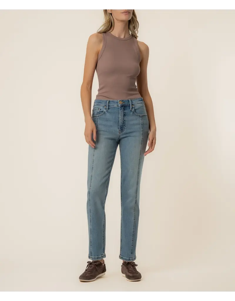 KUT BLAIRE HIGH RISE STRAIGHT LEG - TEMPER WASH