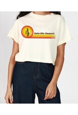 GIRL DANGEROUS INTO THE SUNSET OVERSIZED COTTON CROP TEE