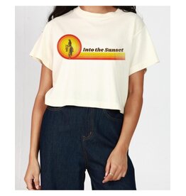 GIRL DANGEROUS INTO THE SUNSET OVERSIZED COTTON CROP TEE