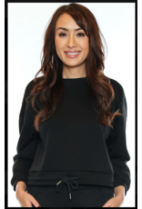 CROPPED L/S BLACK SCUBA PULLOVER