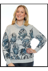 FLORAL COWL NECK SWEATER