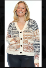 FUZZY BUTTON UP CARDIGAN
