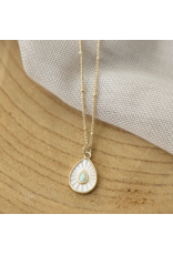 GLEE DEW DROP CRYSTAL OPALITE NECKLACE