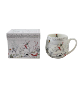 PORCELAIN CERAMIC WHITE POLAR BEAR MUG