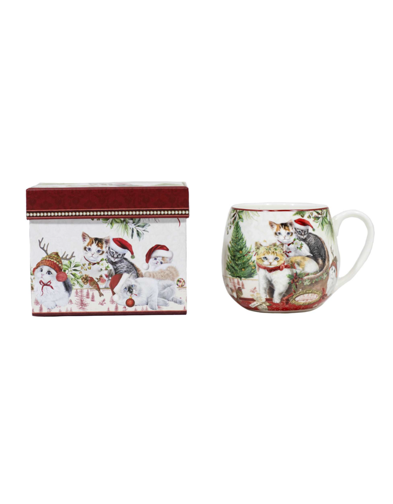 PORCELAIN MUG WITH GIFT BOX - CHRISTMAS CATS