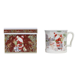 PORCELAIN MUG WITH GIFT BOX  - WINTER SANTA