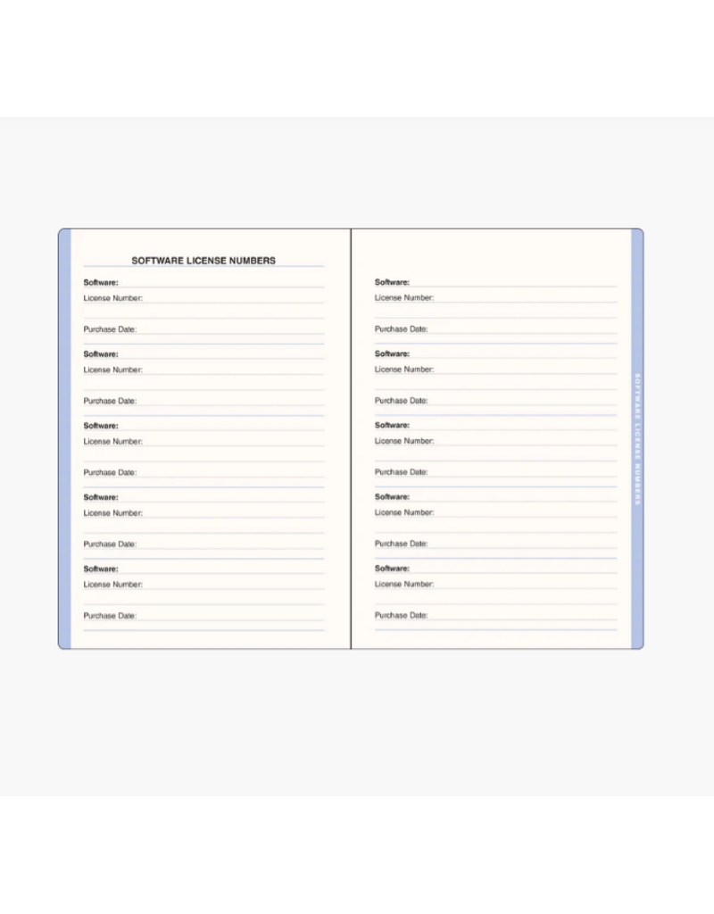 LRG FORMAT PW/INTERNET LOGBOOKS