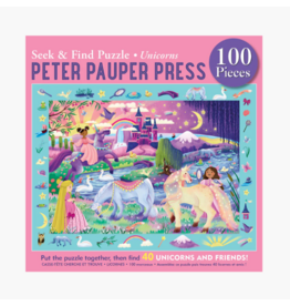 100 PC SEEK AND FIND PUZZLE- UNICORNS
