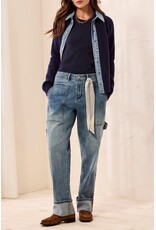 TRIBAL AUDREY CARPENTER W/REMOVABLE SCARF - MISTYBLUE