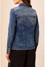 TRIBAL DENIM FITTED JACKET W/ INSERTS - DUSK