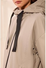 TRIBAL L/S HOODED ZIP FRT COAT - DRY SAND
