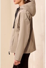TRIBAL L/S HOODED ZIP FRT COAT - DRY SAND