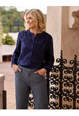 TRIBAL FLY FRT ANKLE PANT W/ WIDE CUFFS - SAPPHIRE