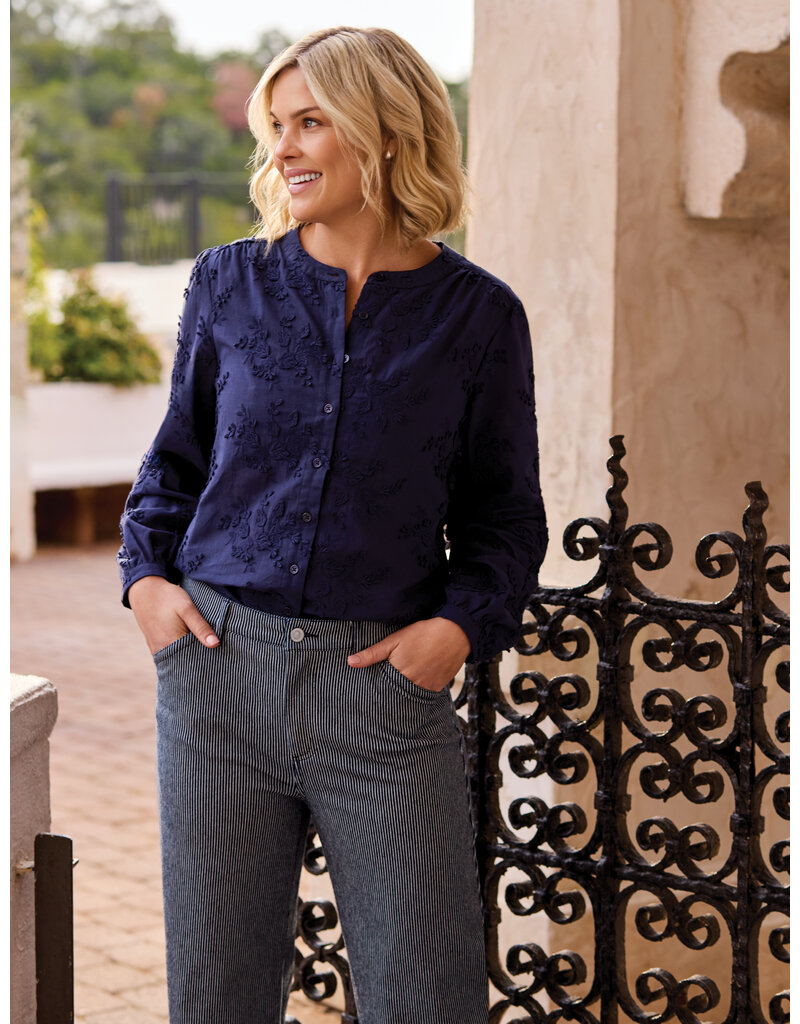 TRIBAL FLY FRT ANKLE PANT W/ WIDE CUFFS - SAPPHIRE