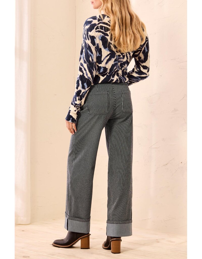 TRIBAL FLY FRT ANKLE PANT W/ WIDE CUFFS - SAPPHIRE