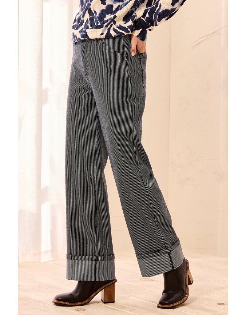 TRIBAL FLY FRT ANKLE PANT W/ WIDE CUFFS - SAPPHIRE