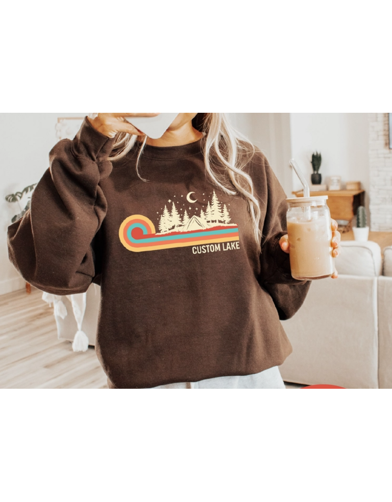 RETRO 70'S CAMPING CREWNECK SWEATER