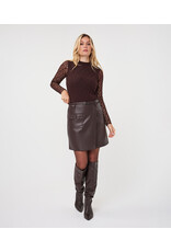 L/S LACE TOP - CACAO