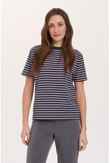24COLOURS STRIPED TEE - GREEN & PINK