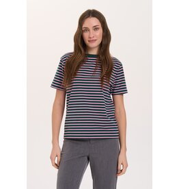 24COLOURS STRIPED TEE - GREEN & PINK