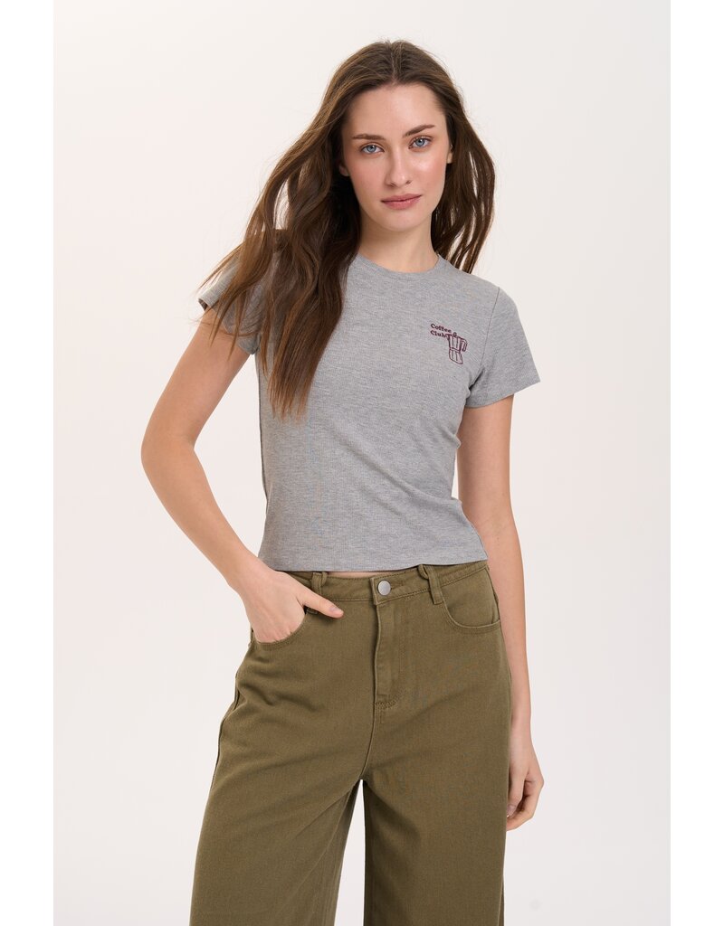 24COLOURS COFFEE CLUB GREY TEE
