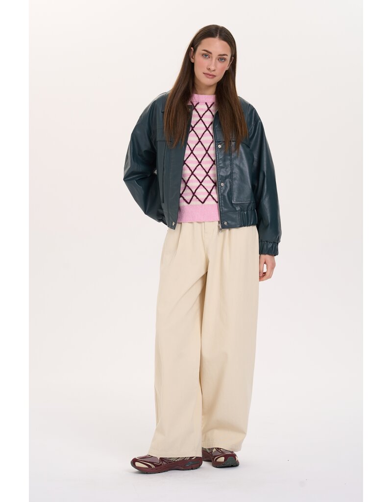 24COLOURS FAUX LEATHER JACKET - GREEN