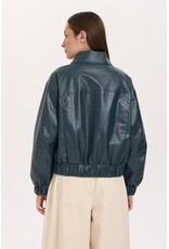 24COLOURS FAUX LEATHER JACKET - GREEN