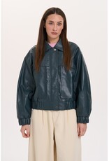 24COLOURS FAUX LEATHER JACKET - GREEN