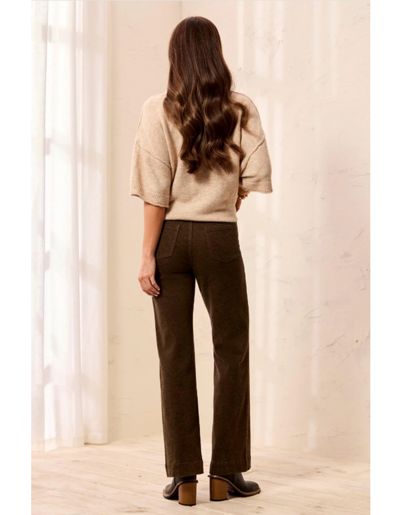 TRIBAL FLY FRT 5 PKT PANT W/ EMBOSSED FABRIC - DARK BASIL