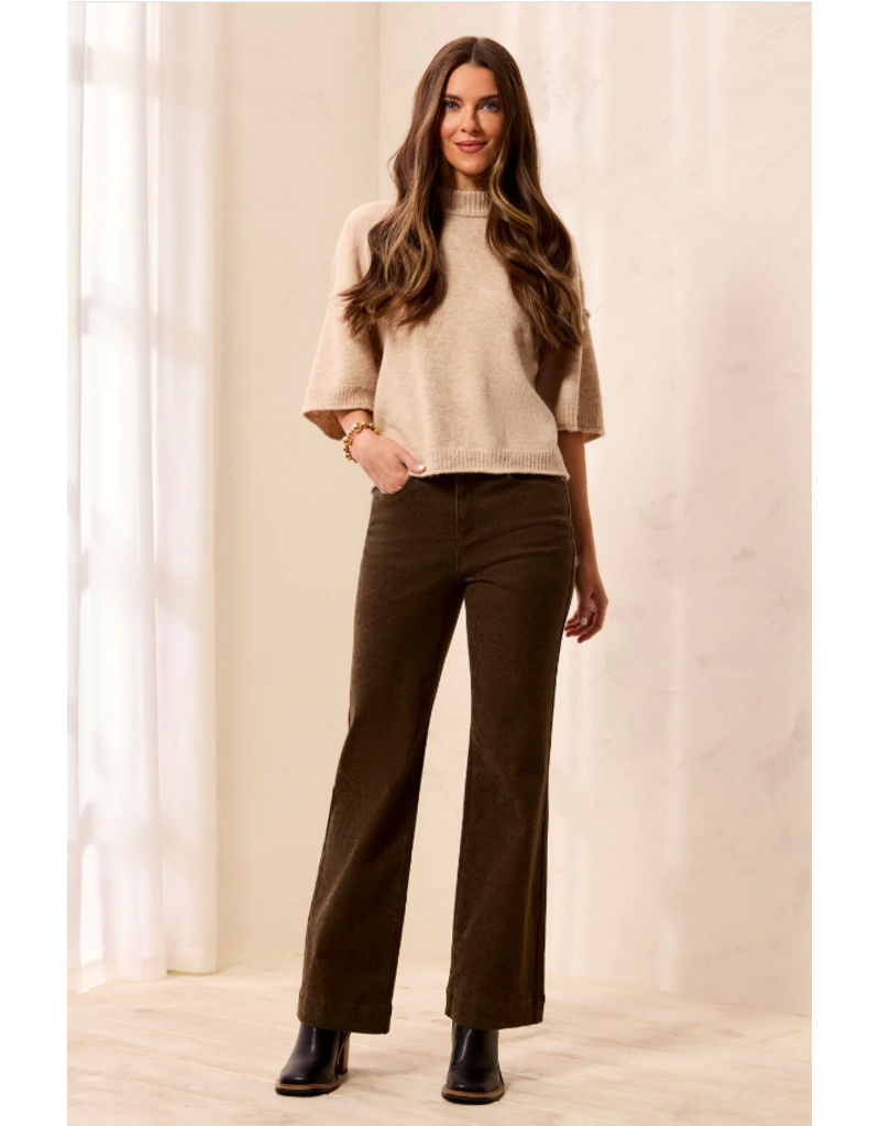 TRIBAL FLY FRT 5 PKT PANT W/ EMBOSSED FABRIC - DARK BASIL