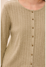 TRIBAL L/S CREW NECK CARDI - ALOE