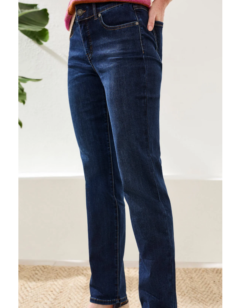 TRIBAL PETITE SOPHIA CURVY STRAIGHT LEG JEANS - DEEP OCEAN