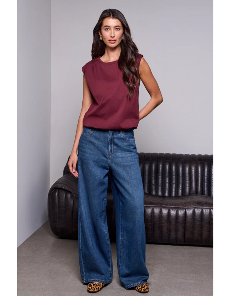 TRIBAL BROOKE RELAXED DRAMA WIDE DENIM - BLUE AWAY