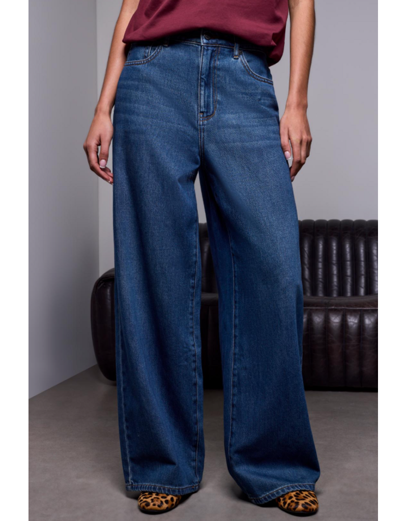 TRIBAL BROOKE RELAXED DRAMA WIDE DENIM - BLUE AWAY