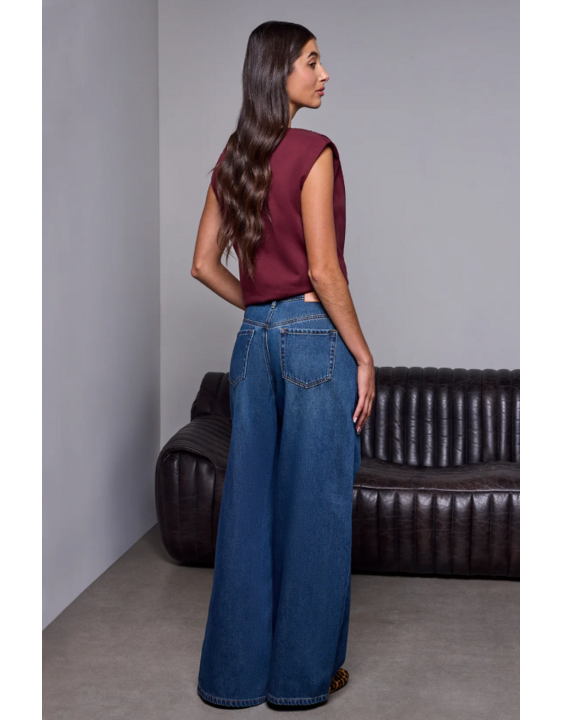 TRIBAL BROOKE RELAXED DRAMA WIDE DENIM - BLUE AWAY