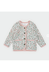 PETIT LEM FLORAL QUILTED CARDIGAN