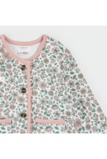 PETIT LEM FLORAL QUILTED CARDIGAN